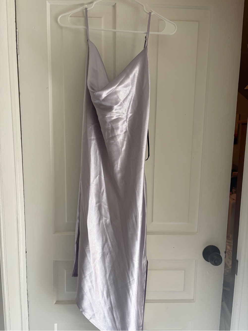 Forever 21 Lavender Satin Cowl Midi Dress